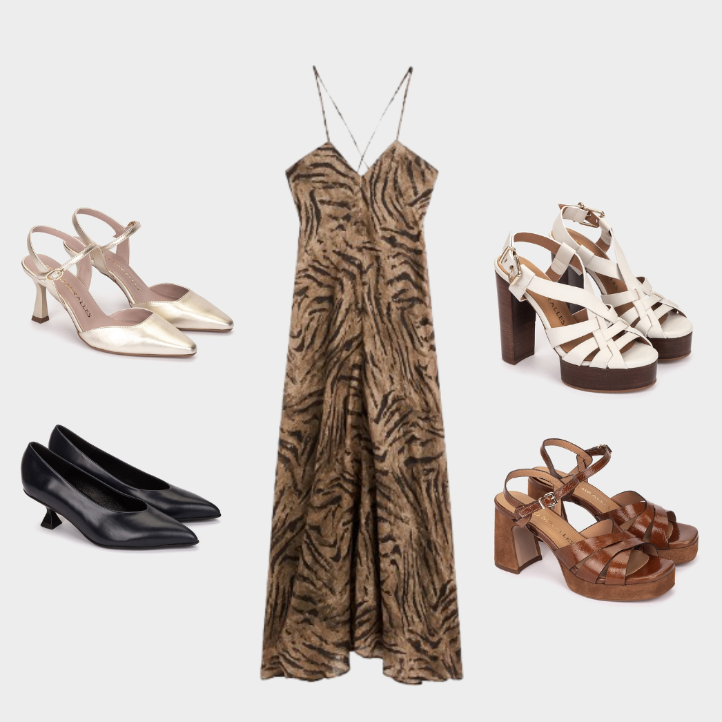 DESCUBRE CÓMO COMBINAR UN VESTIDO ANIMAL PRINT CON ZAPATOS