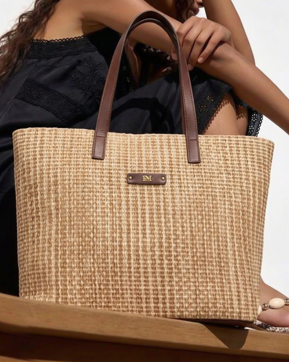 RAFIA IBIZA MULTI TAUPE