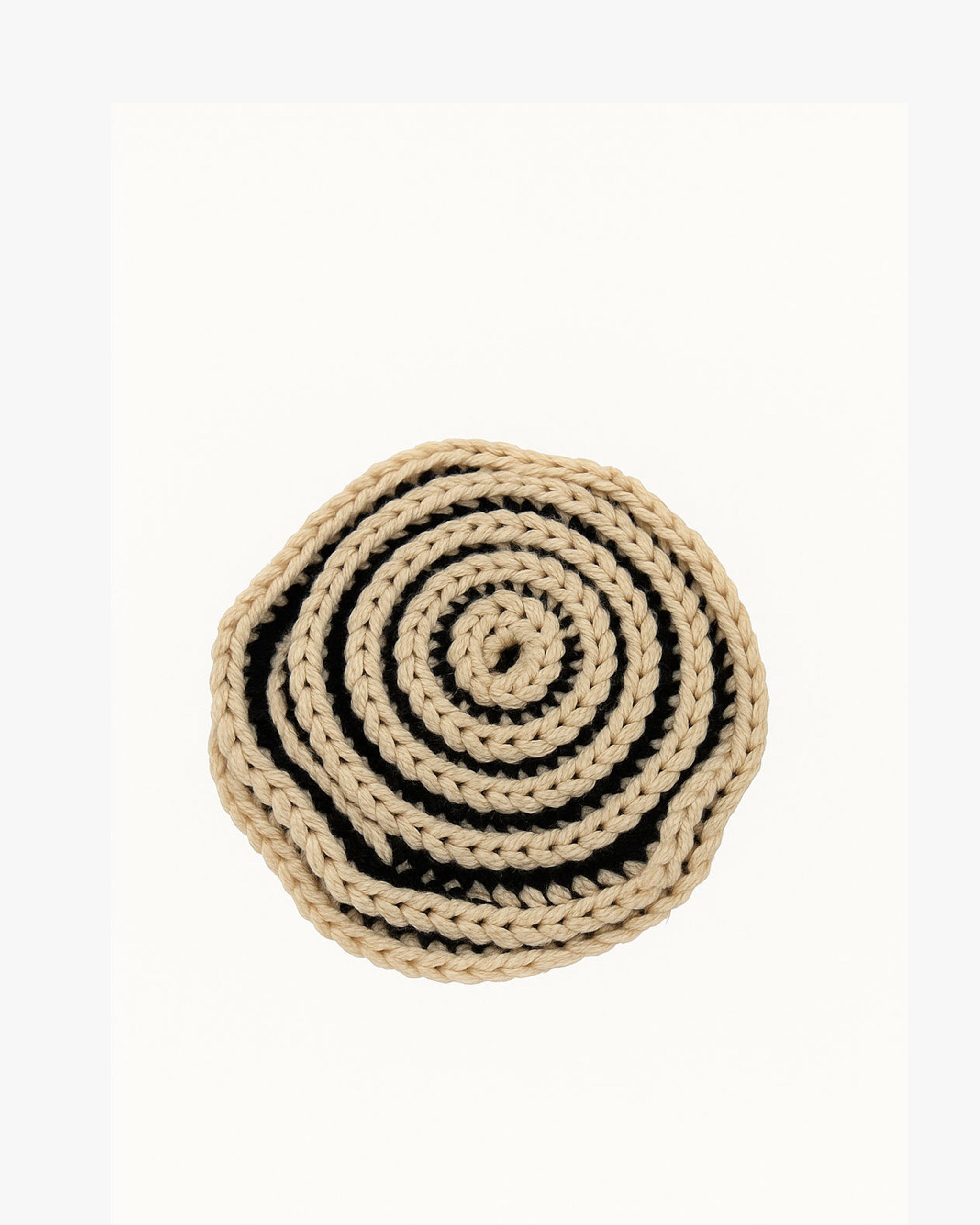 FLOR CROCHET NEGRO/BEIGE